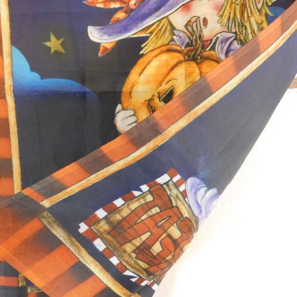 Halloween Decor Flag Fall Banner Trick Or Treat VINTAGE 90s 28x40 Cat Pumpkin - Picture 5 of 6